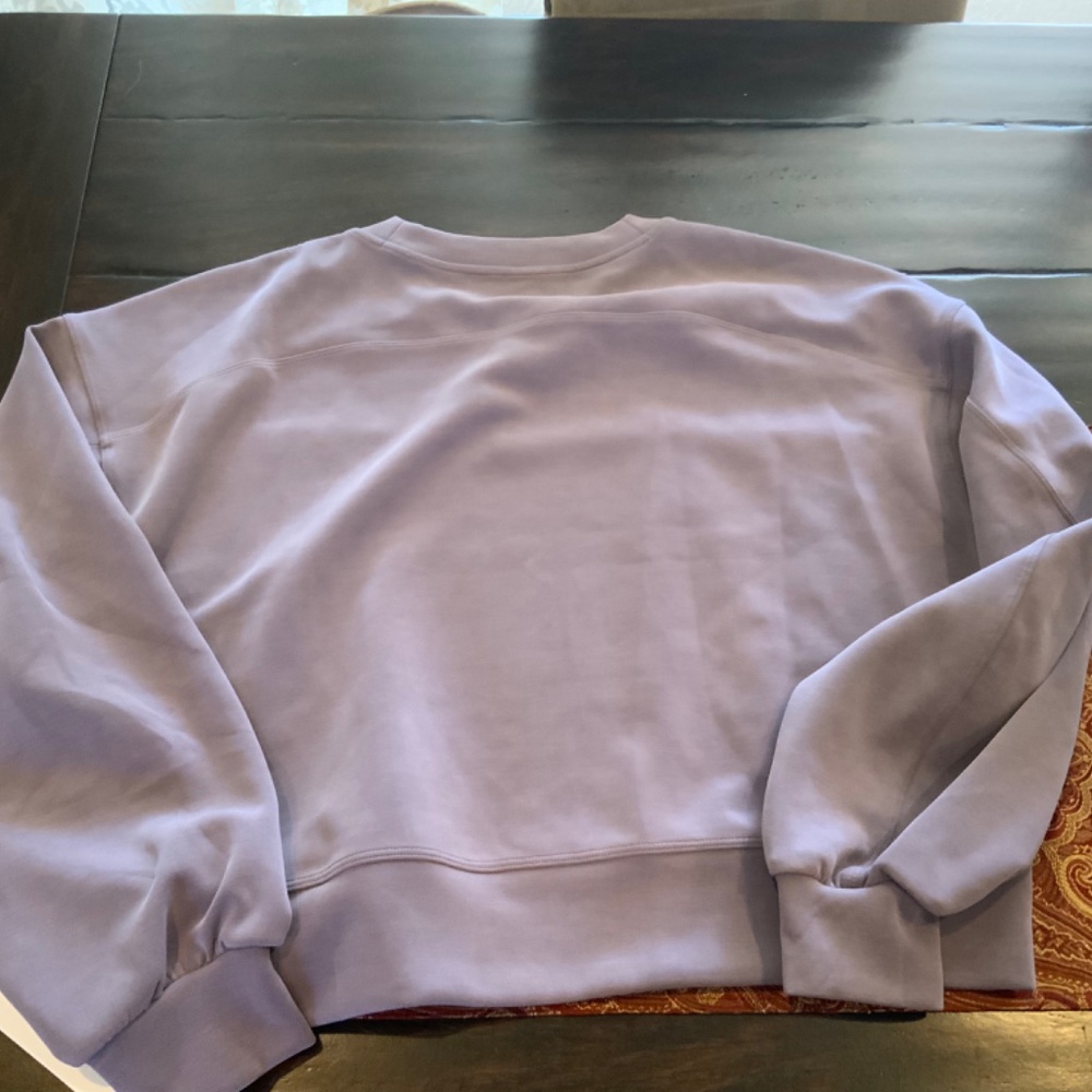 Lululemon Perfectly Oversized Cropped Crew Softstreme Dusky Lavendar,  Size 6, - Picture 2 of 4